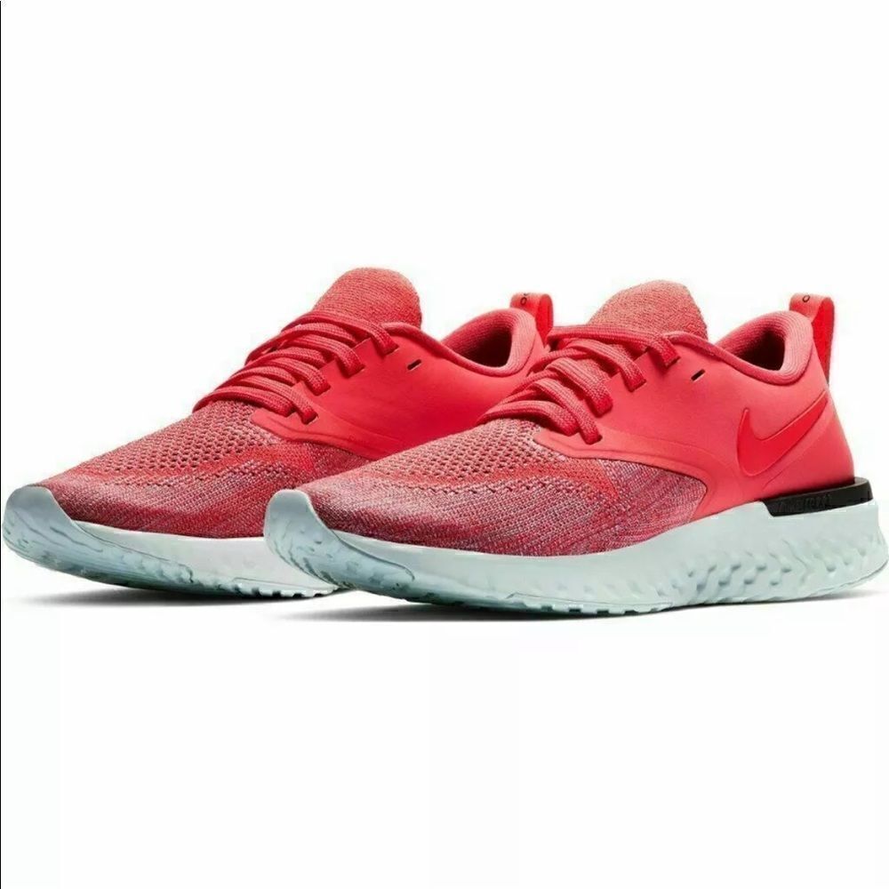 NIKE Odyssey React 2 Flyknit AH1016-800 Ember Glow/Red Running Shoes